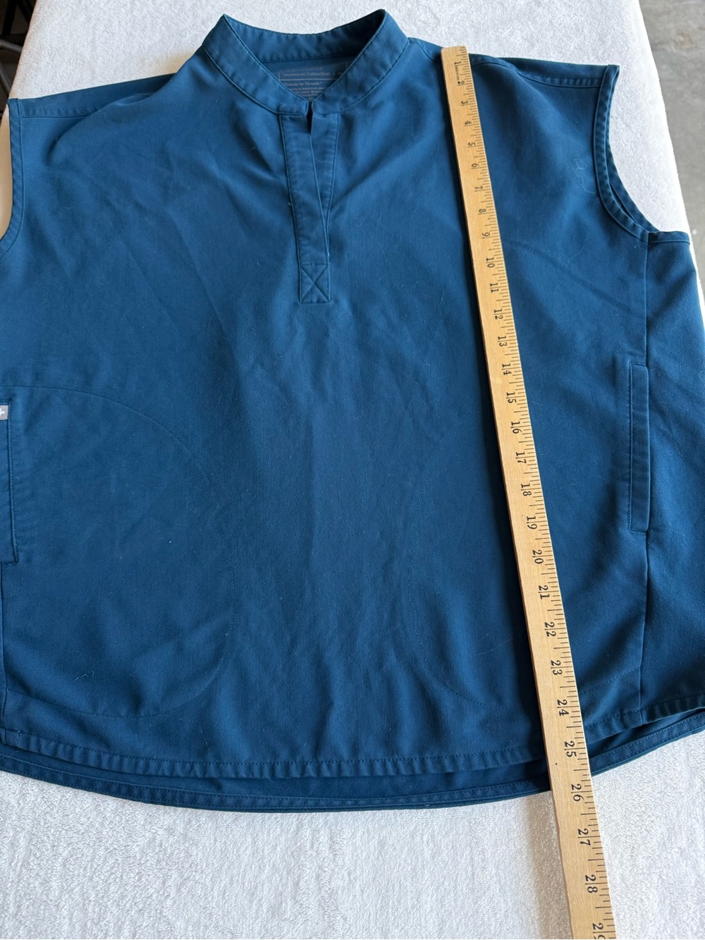 Figs Women's Sleeveless Tunic Top in Deep Teal Blue - Picture 5 of 8